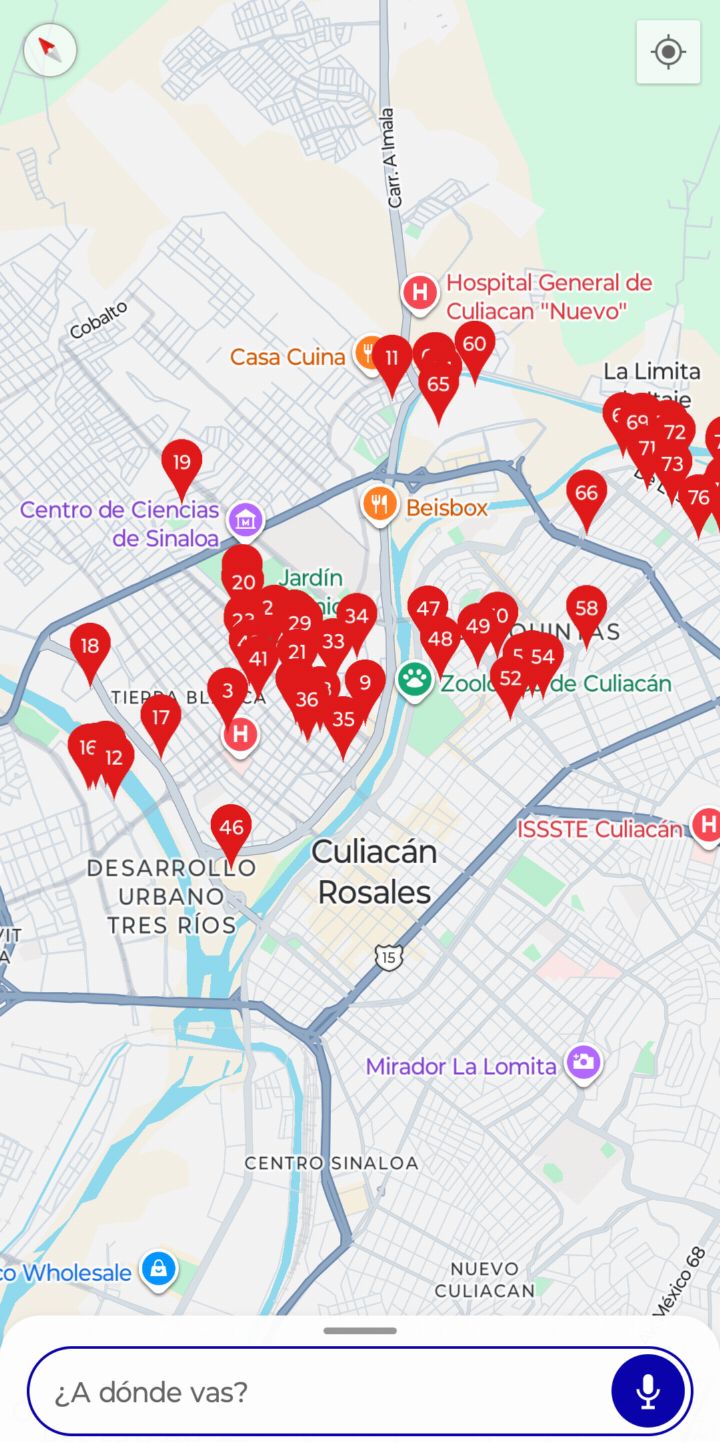 Pantalla de la app Tenet